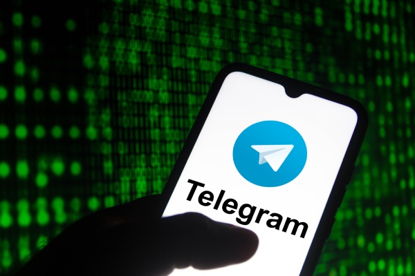 Telegram logo seen displayed on a smartphone